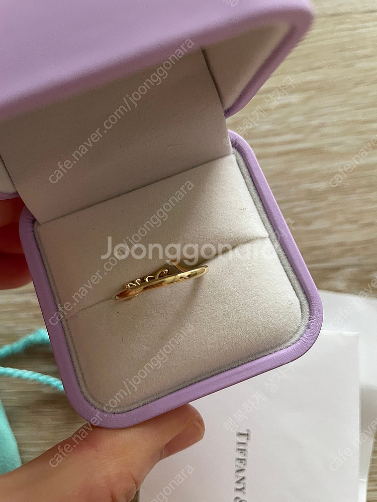 티파니앤코 팔로마 미니 러브 반지 정품 영수증 유--3