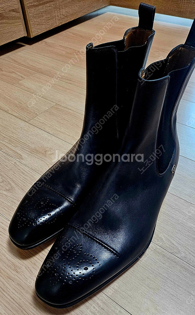 구찌 GUCCI 가죽 Eyelet Trim 첼시 부츠 ...--0