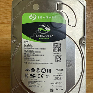 바라쿠다 3tb 4tb HDD (7200rpm)