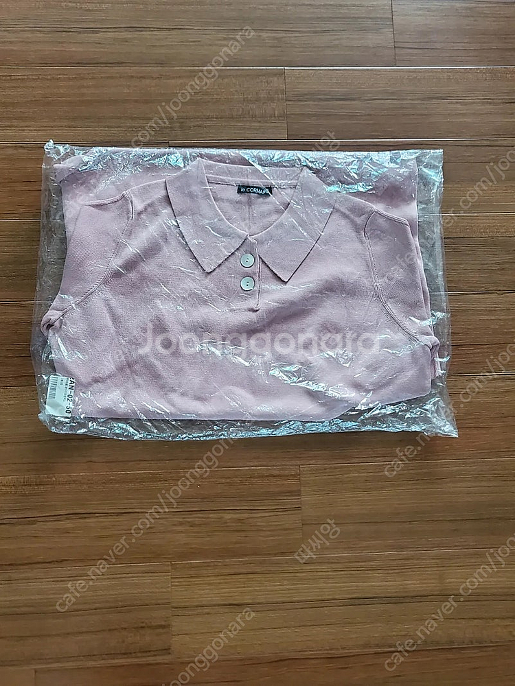 르꼬르망 카라 니트 핑크 원피스(새제품)택포--2