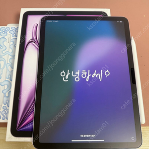 아이패드 에어6 11인치 m2 128기가 퍼플 와이파이+애펜프로