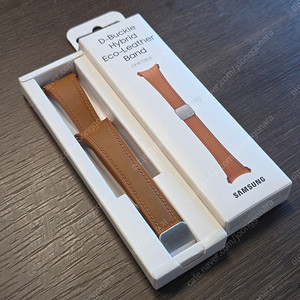 삼성정품 갤럭시 워치(4,5,6,7) 44mm D버클 하이브리드 비건 래더 스트랩