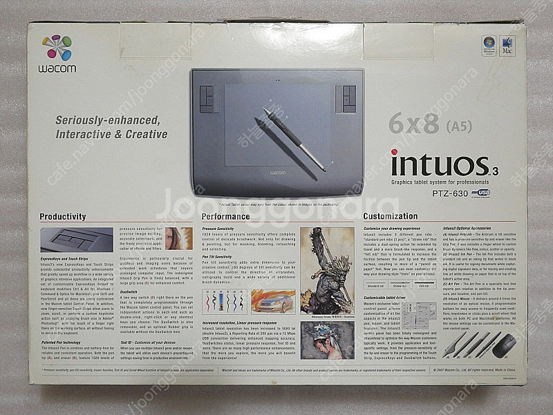 와콤 인튜어스3 Intuos3 PTZ-630 타블렛 팝...--1