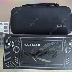ROG ally x 흑갈리 1TB + 스컬엔코 케이스, 스틱커버