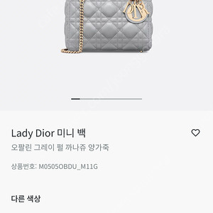 디올 레이디백 스몰 오팔린그레이