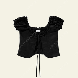 리본빛 ribbonbit 앨리스 리본 탑 alice ribbon top 블랙 새 상품