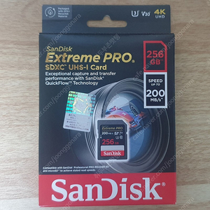 샌디스크 익스트림 프로 sandisk extreme pro sdxc 128GB / 256GB (v30 200mb/s) 미개봉 새상품 팝니다.