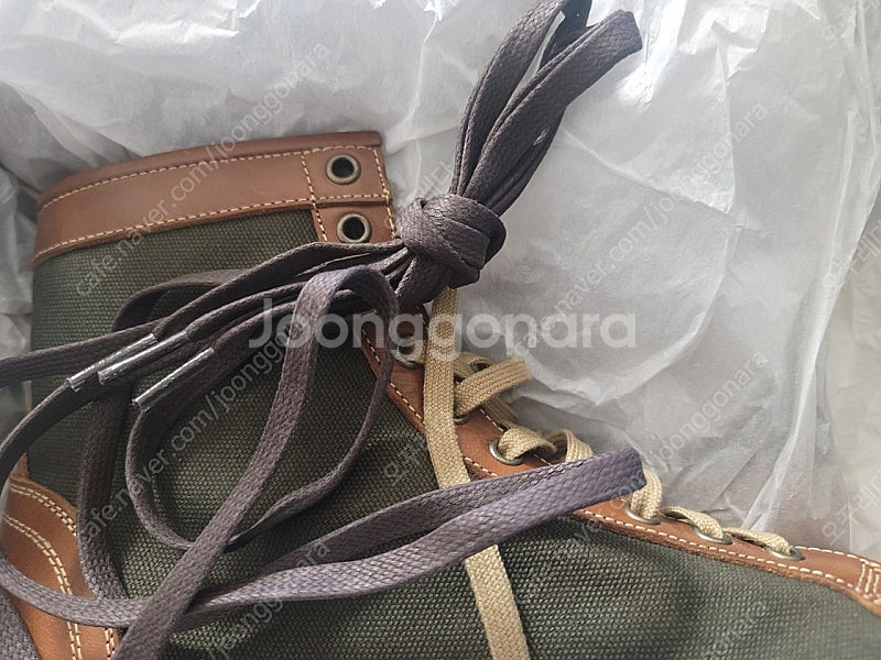 빌리스앤코 캔버스 가죽 부츠 새상품--3