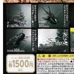 반다이 생물대도감 어드밴스 만디블라리스 큰턱 사슴벌레 (흑색)