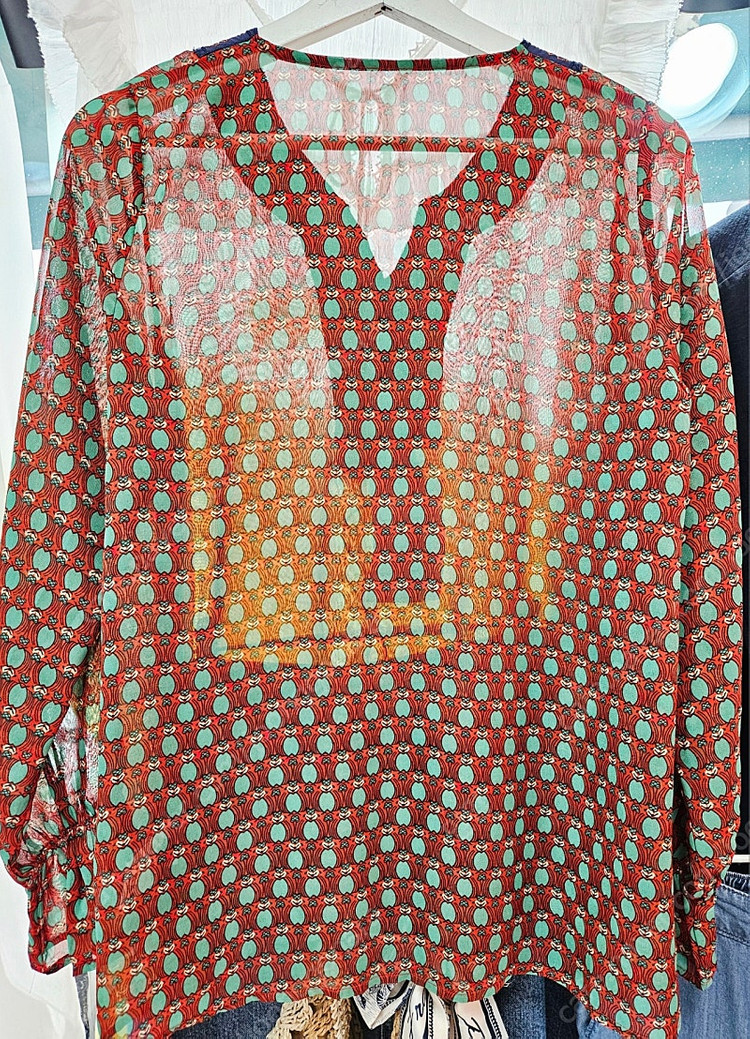 [새상품]보헤미안 시스루 블라우스 이미지