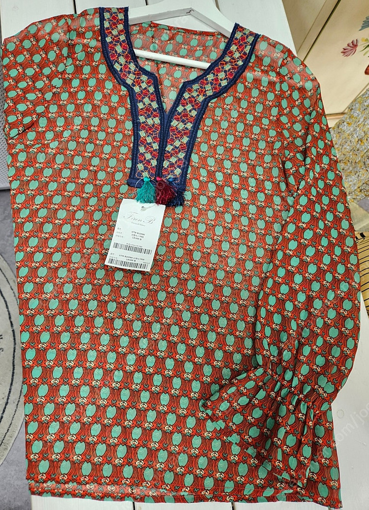 [새상품]보헤미안 시스루 블라우스 이미지