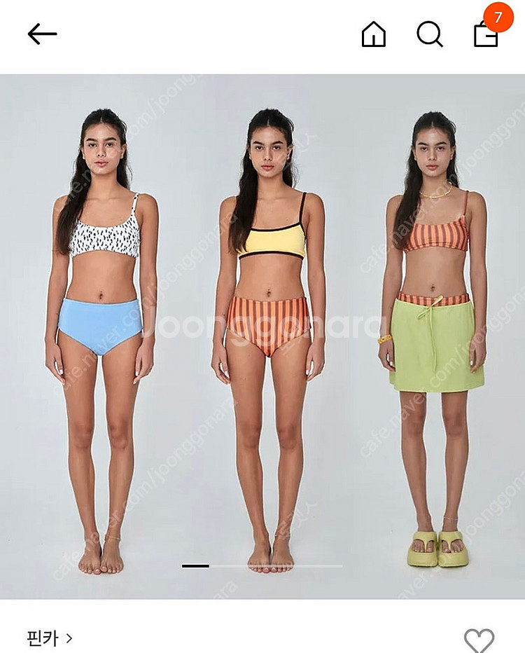 finca 핀카 레이어드 비키니 수영복 오렌지 블라스트 색상 2사이즈--1