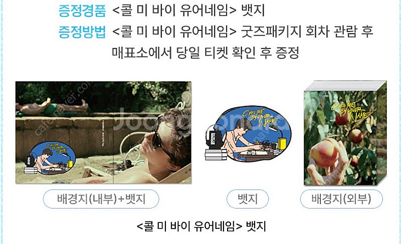티모시 샬라메 콜 미 바이 유어 네임 굿즈패키지 뱃지,...--0
