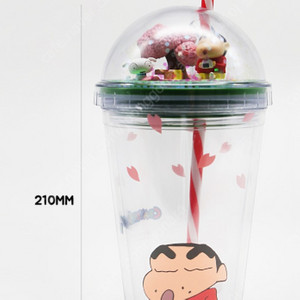 새상품 짱구 벚꽃 아이스 텀블러 빨대 포함 475ml