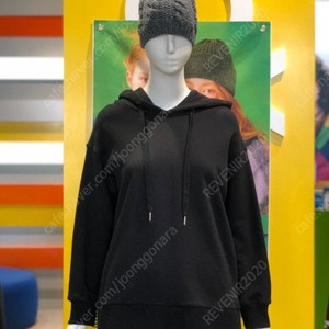 베네통 BENETTON 밑단 레이어드 후드 티셔츠 사이즈 55
