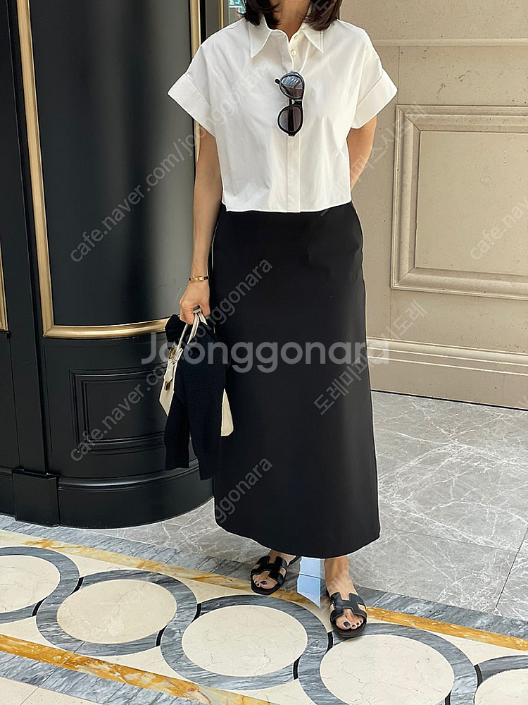 25S/S Classic Cotton Maxi Long skirt 베티진 클래식 코튼 맥시 롱 스커트 블랙 미듐--0