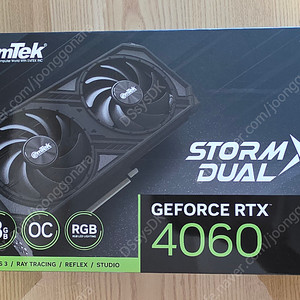[그래픽카드] 이엠텍 지포스 RTX 4060 STORM X Dual OC D6 8GB 128bit