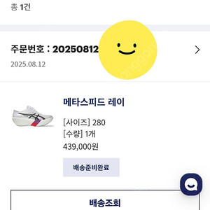 아식스 메타스피드 레이 280 // 택포48만원