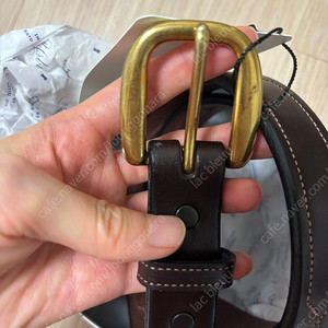 URBANIC30 stiched pattern belt 얼바닉30 스티치 패턴 벨트 다크브라운 새상품