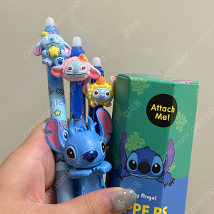 스티치 모니터 장식 피규어 + 펜 3개 일괄 판매합니다.
