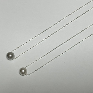 925실버) 스와로브스키 8mm진주 체인40cm 목걸이 2종 개당 원가판매(화이트, 그레이) 네고X