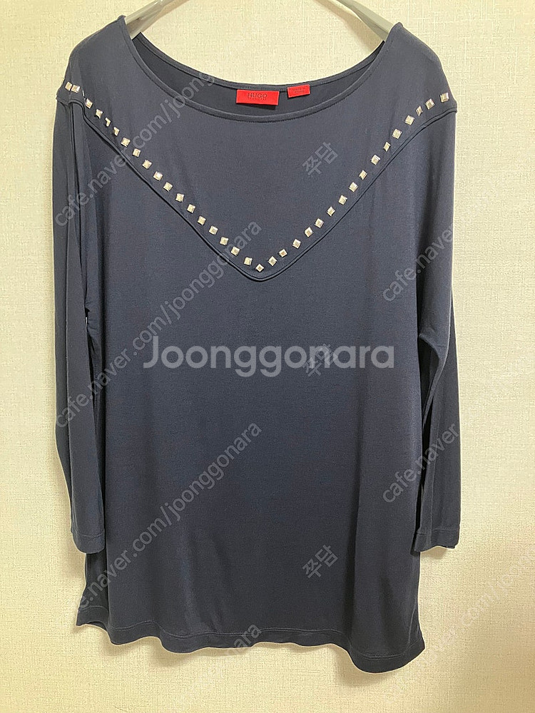 휴고보스 네이비 여성 긴팔티--0