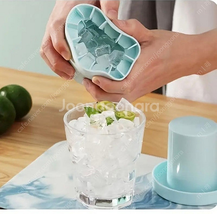 실리콘 아이스 큐브 얼음통 2개--0