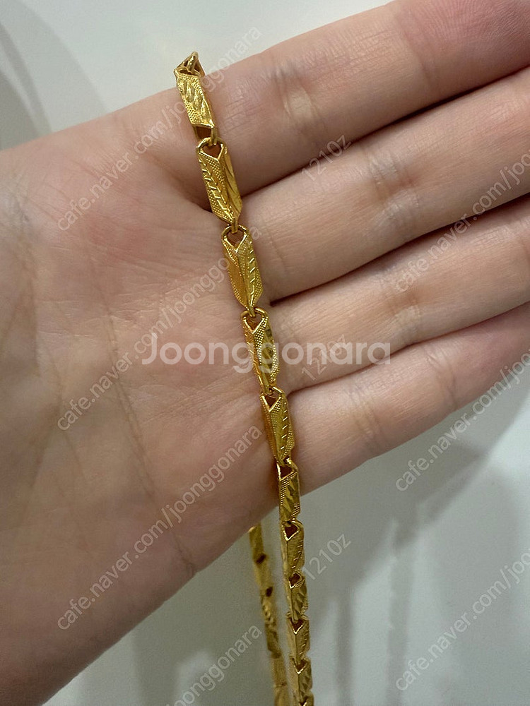 대나무 순금목걸이 10돈--1