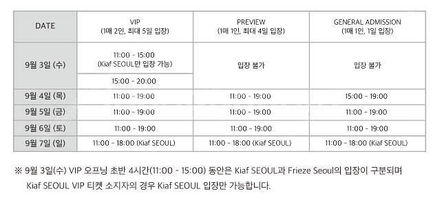 프리즈 키아프 vip 티켓 팝니다 frize kiaf--2