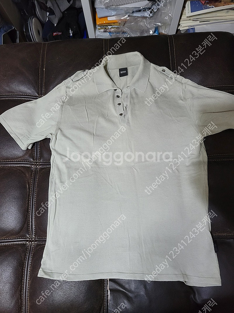 휴고보스(HUGO BOSS) 니트 반팔 카라티 M사이즈...--0
