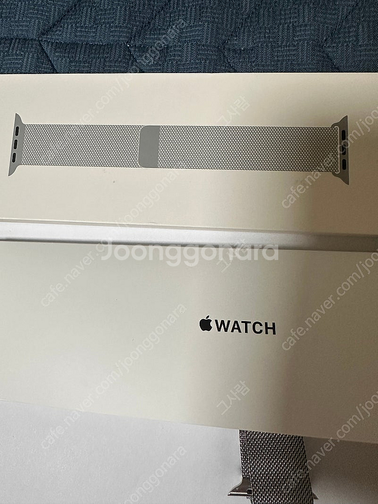 애플 정품 애플워치 스트랩 실버 밀레니즈루프 44mm--0