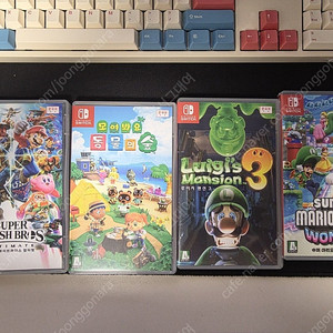 동물의숲,루이스멘션3,슈퍼스메시브라더스,슈퍼마리오브라더스원더 팝니다