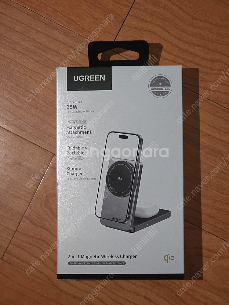유그린 UGREEN 2in1 Qi2 무선충전기--0
