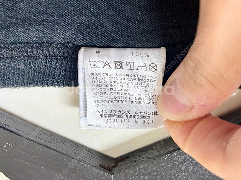 챔피온 t1011 헤비온스 반팔 워싱티셔츠 블랙 미국산--6