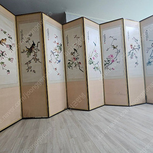 8폭 자수 병풍 판매