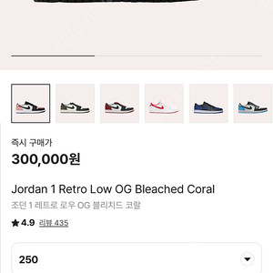 나이키 조던 로우 블리치드 코랄 250 핑크