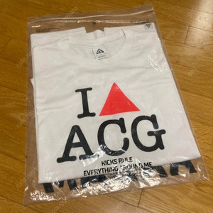 나이키 NRG 하트 ACG 티셔츠 화이트 XL 사이즈 (US 사이즈)