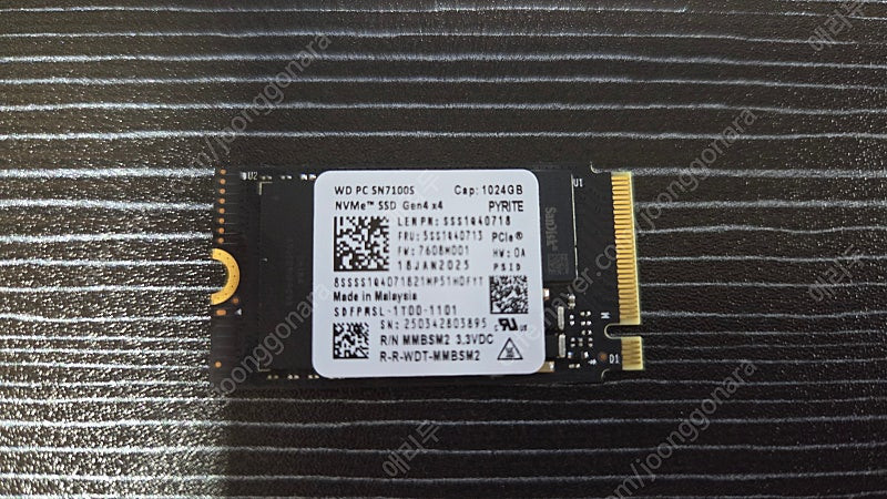웨스턴디지털 NVMe 2242 사이즈 1테라 SSD 판매--0