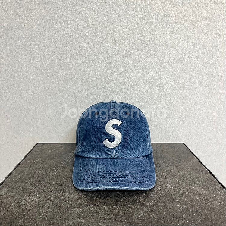 슈프림 워시드 데님 에스로고 S로고 볼캡 모자--0