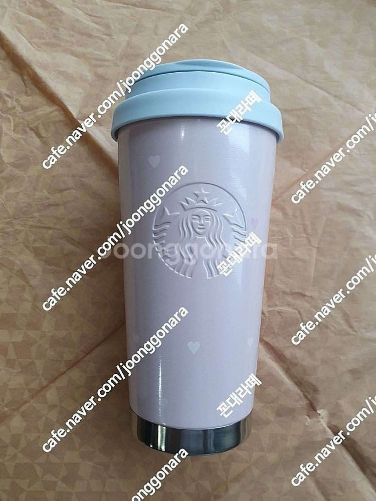 스타벅스 SS 하트 프린트 엘마 텀블러 473ml--0