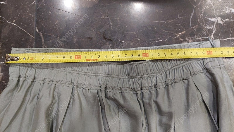 한섬 더캐시미어 밴딩 와이드팬츠--4