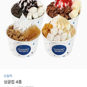 요거트월드 싱글컵