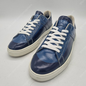 Tods 레더 로우탑 스니커즈 네이비 255mm