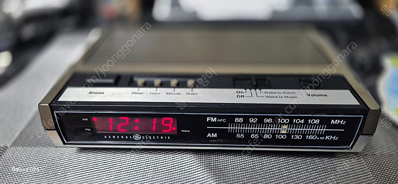 제네랄일렉트릭 시계라디오 7-4627D. 모닝콜시계. 알람시계. 라디오. 빈티지시계. 빈티지라디오.네랄--5