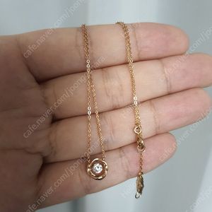 스톤헨지 14K 로즈골드 댄싱스톤 스텔라 목걸이