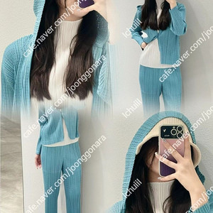 플리츠플리즈 스타더스트 후드 집업 자켓~