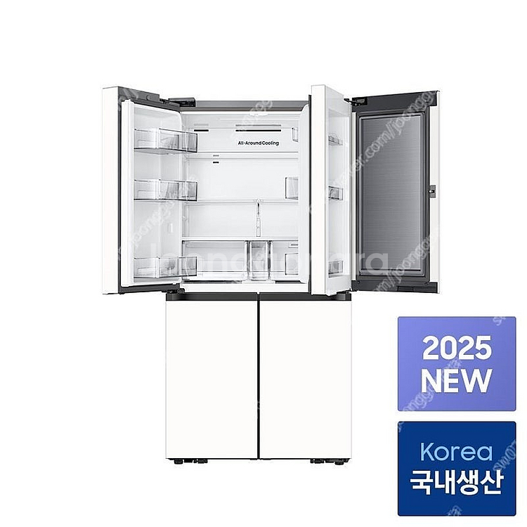 삼성 비스포크 AI 4도어 냉장고 905L 새상품 무상...--0