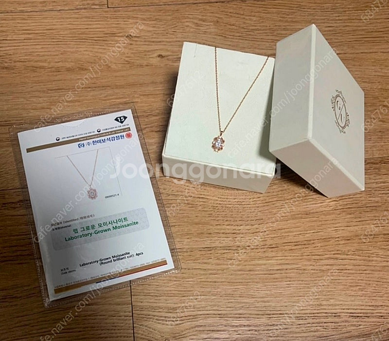 그레이스유 목걸이 14k 모이사나이트--6