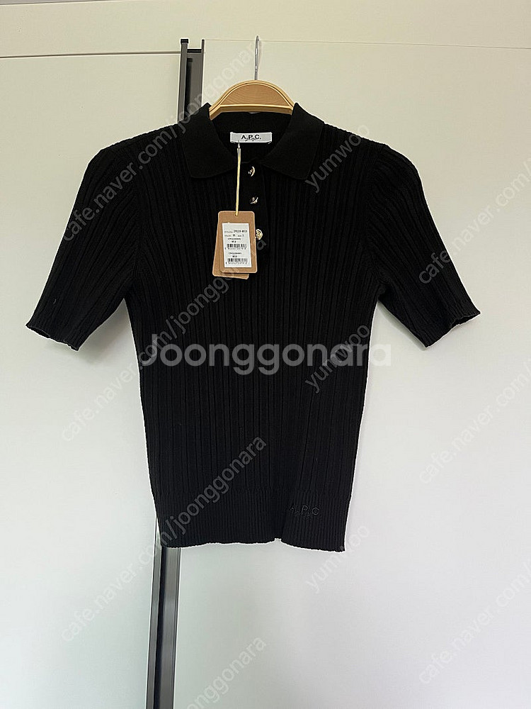 A.P.C 골프 폴로 니트 S 블랙 아페쎄골프 산드로 마쥬 타임 마인 랑방 더캐--0