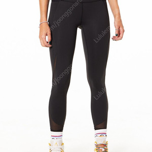 룰루레몬 메쉬 레깅스 [새상품] Wunder Train Mesh Belt High Rise Tight 블랙 사이즈2